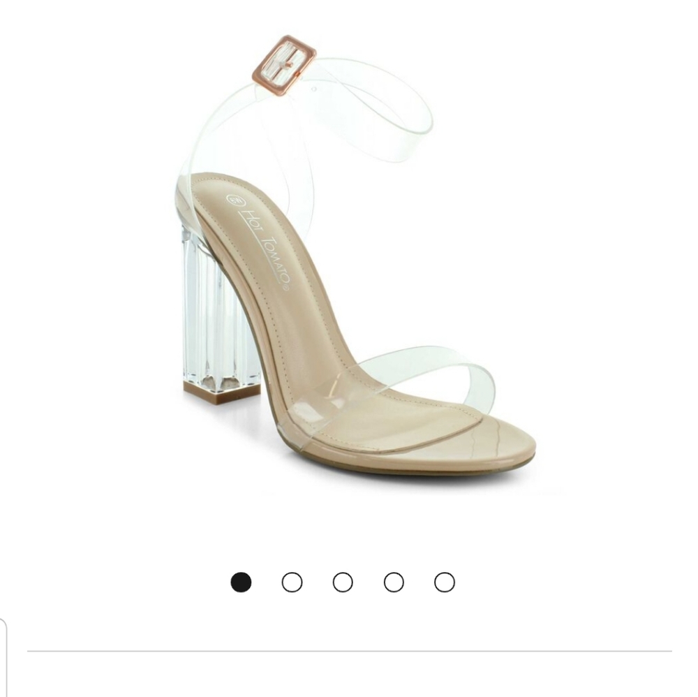 Nude and Clear Heels Size 7.5 W